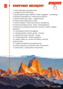 Ekwipunek – Patagonia